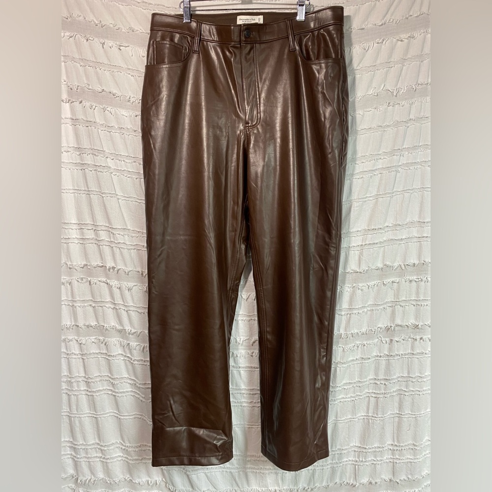 Abercrombie & Fitch Curve Love vegan leather pants